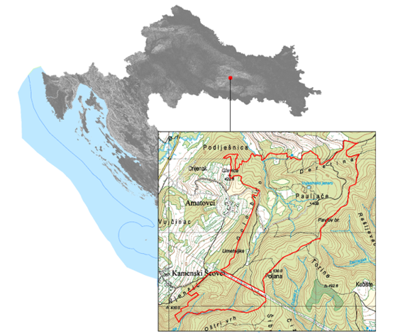 Geografski smještaj Posebnog rezervata Poljana