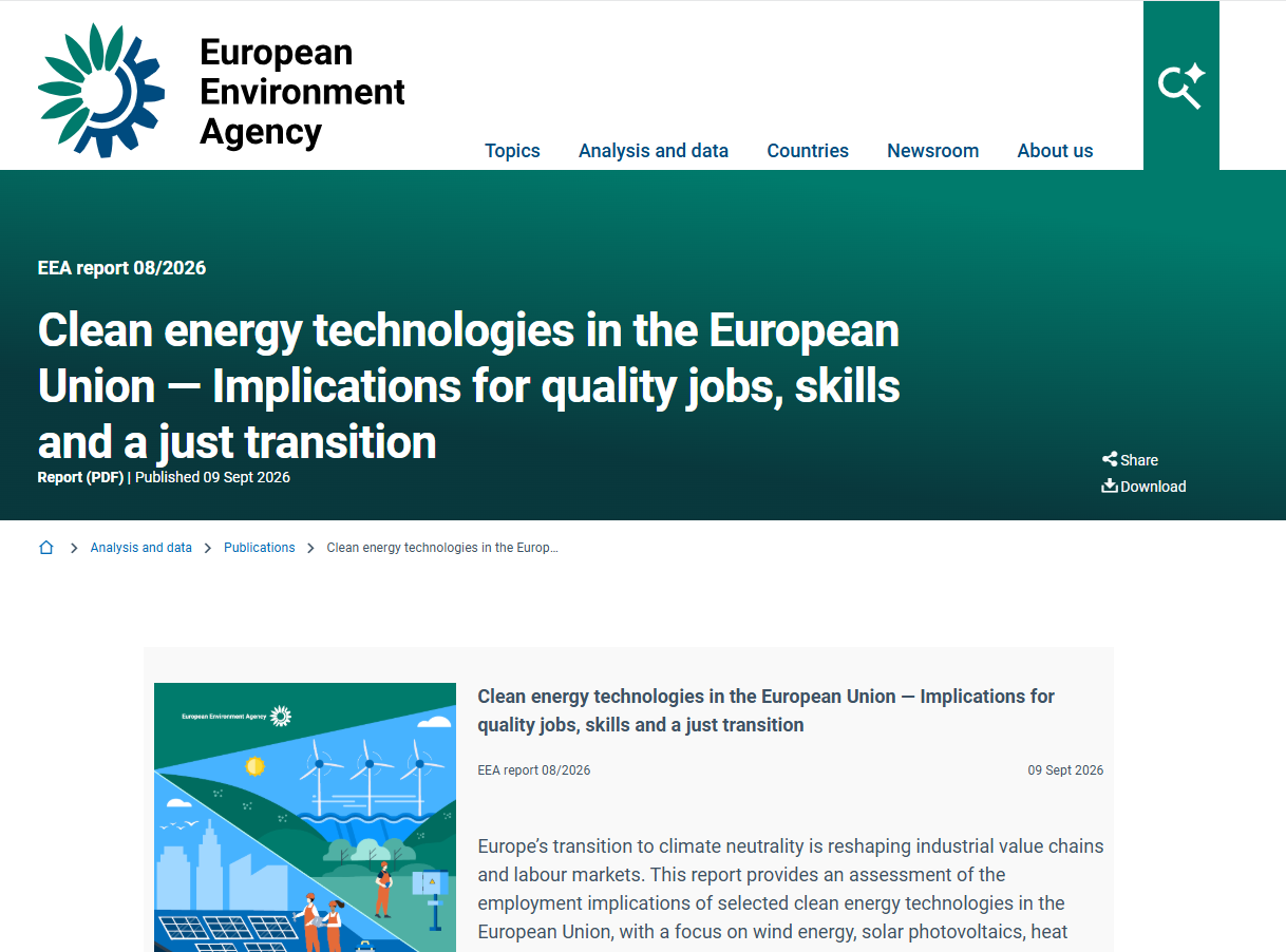 https://www.eea.europa.eu/en/analysis/publications/clean-energy-technologies-in-the-eu-implications-for-quality-jobs-skills-and-just-transition